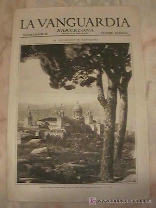 Sammeln von Zeitschriften und Zeitungen: ANTIGUO DIARIO LA VANGUARDIA BARCELONA NOTAS GRAFICAS CUATRO PAGINAS 26 DE MARZO DE 1930