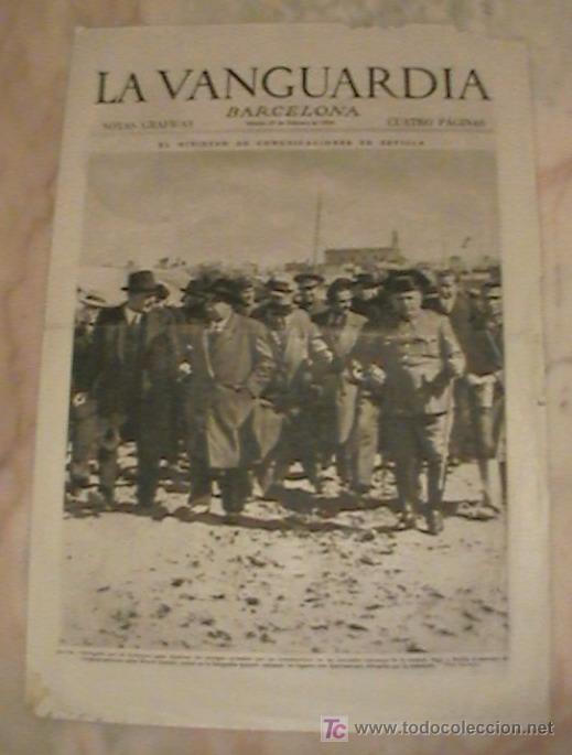 Collezionismo di Riviste e Giornali: ANTIGUO DIARIO LA VANGUARDIA BARCELONA NOTAS GRAFICAS CUATRO PAGINAS 29 DE FEBRERO DE 1936