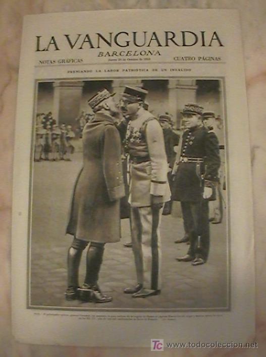Collection Magazines and Newspapers: ANTIGUO DIARIO LA VANGUARDIA BARCELONA NOTAS GRAFICAS CUATRO PAGINAS 26 DE OCTUBRE DE 1933