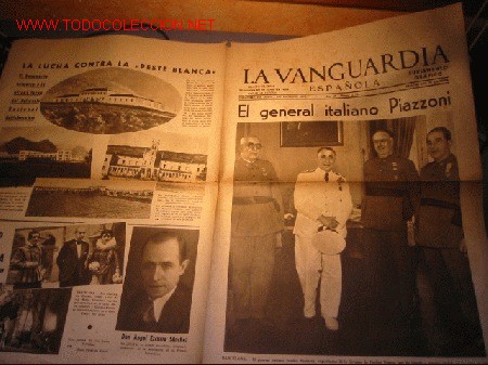 Coleccionismo de revistas y peri&oacute;dicos: DIARIO LA VANGUARDIA A&Ntilde;O 1939