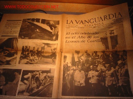 Coleccionismo de revistas y peri&oacute;dicos: DIARIO LA VANGUARDIA A&Ntilde;O 1939