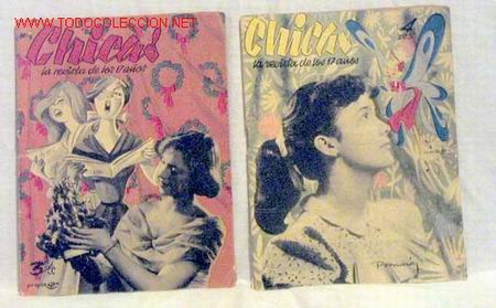 Collezionismo di Riviste e Giornali: Chicas La revista de los 17 a&ntilde;os n&ordm; 91 23 marzo 1952 n&ordm; 27 31 diciembre 1950 publicidad Beb&eacute; Ingl&eacute;s