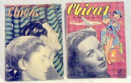 Coleccionismo de revistas y peri&oacute;dicos: Chicas La revista de los 17 a&ntilde;os n&ordm; 73 18 noviembre 1951 y 154  21 junio 1953