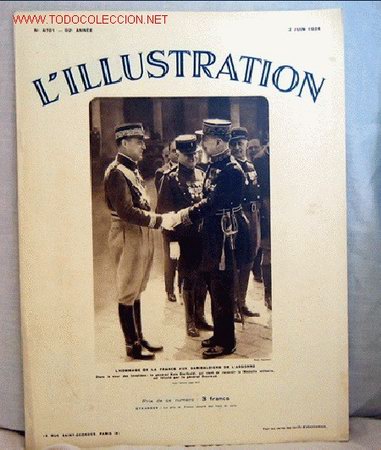 Coleccionismo de revistas y peri&oacute;dicos: L illustration junio 1934 L hommage de France aux garibaldiens de l Argonne revista francesa