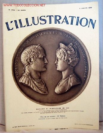 Coleccionismo de revistas y peri&oacute;dicos: L illustration enero 1935 Napoleon et Marie Louise en 1810 revista francesa