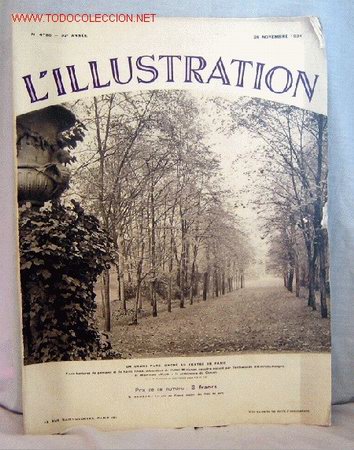 Coleccionismo de revistas y peri&oacute;dicos: L illustration noviembre 1934 Un grand parc ignore au Centre de Par&iacute;s revista francesa