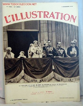Coleccionismo de revistas y peri&oacute;dicos: L illustration Diciembre 1934 La duchesse et le duc de Kent au palais de Buckingham revista francesa