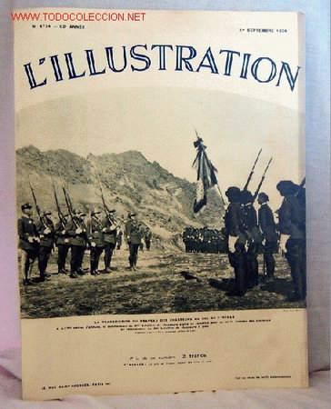 Coleccionismo de Revistas y Peri&oacute;dicos: L illustration septiembre 1934 La transmission du drapeau des chasseurs au col de l Iseran