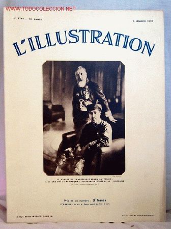 Coleccionismo de revistas y peri&oacute;dicos: L illustration enero 1934 Le voyage de l empereur d Annam au Tonkin revista francesa