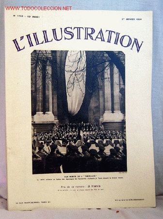 Coleccionismo de revistas y peri&oacute;dicos: L illustration enero 1934 Aux morts de l emeraude revista francesa