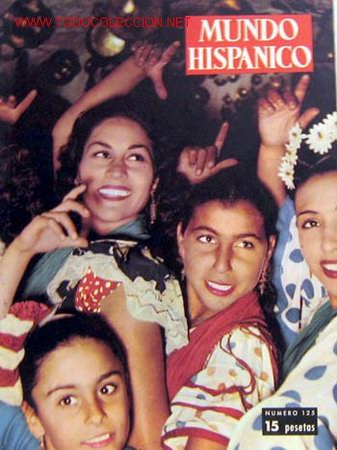 Coleccionismo de revistas y peri&oacute;dicos: Mundo Hispanico n&ordm; 125 Agosto 1958 Palafox en Zaragoza y otros reportajes publicidad &eacute;poca