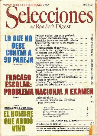 Collection Magazines and Newspapers: Revista 'Selecciones del Reader's Digest', Junio 1983.
