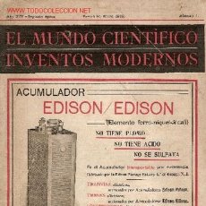 Coleccionismo de Revistas y Periódicos: EL MUNDO CIENTIFICO : INVENTOS MODERNOS [REVISTA]. AÑO XIV SEGUNDA EPOCA N 1 BARCELONA, ENERO 1912.