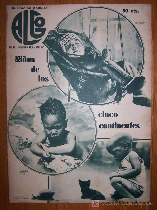 Coleccionismo de revistas y peri&oacute;dicos: Antigua revista ALGO- 1934 * LITOGRAF&Iacute;A * CALENDARIO AZTECA *