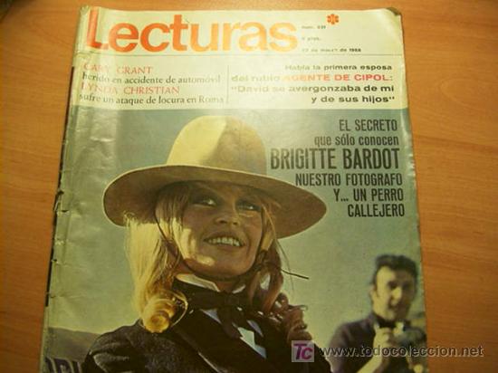 Coleccionismo de Revistas y Peri&oacute;dicos: LECTURAS N&ordm; 831. MARZO 1968. BRIGITTE BARDOT ( FOTOS DE ARTISTAS,  ETC )