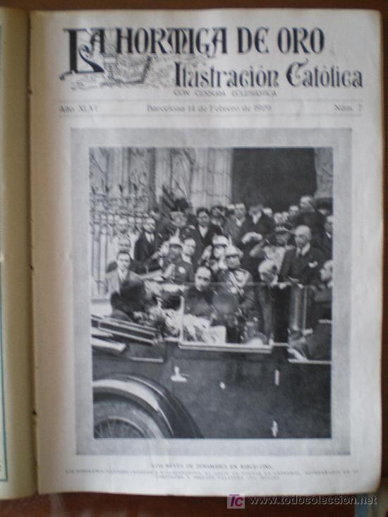 Coleccionismo de revistas y peri&oacute;dicos: LA HORMIGA DE ORO N&ordm; 7 (14/02/29) ROMA SOLSONA LERIDA MARIA CRISITINA REAL MURCIA SEVILLA