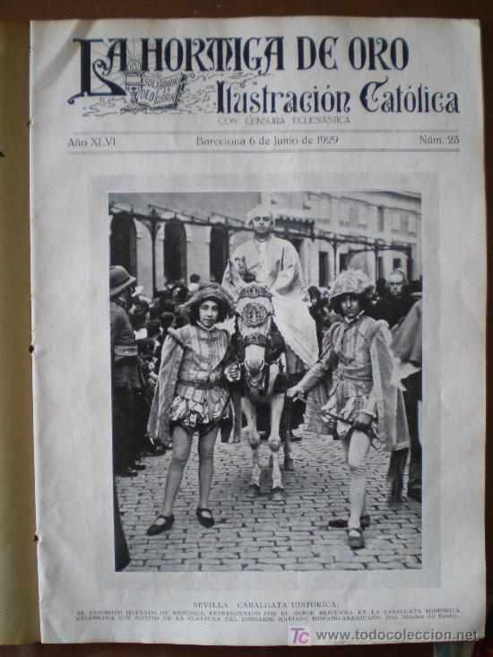 Coleccionismo de revistas y peri&oacute;dicos: LA HORMIGA DE ORO N&ordm; 23 (06/06/29) SEVILLA ROCIO BILBAO MALLORCA GARCIA LORCA GRANADA FITERO NAVARRA