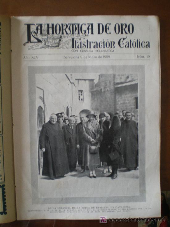 Coleccionismo de revistas y peri&oacute;dicos: LA HORMIGA DE ORO N&ordm; 19 (09/05/29) MALAGA MONSERRAT BARCELONA  CARTAGENA SEVILLA BILBAO CORDOBA
