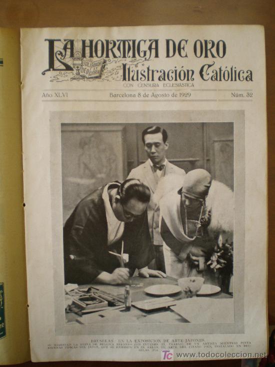 Coleccionismo de revistas y peri&oacute;dicos: LA HORMIGA DE ORO N&ordm;  32 (08/08/29) COMILLAS VILLANUEVA GELTRU ESCORIAL SEVILLA MOTRIL JAPON ARTE