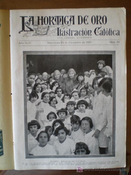 Coleccionismo de revistas y peri&oacute;dicos: LA HORMIGA DE ORO N&ordm; 52 (26/12/29) NAVIDAD LOTERIA AZTECA ZARAGOZA CORDOBA BILBAO BARCELONA GANTE