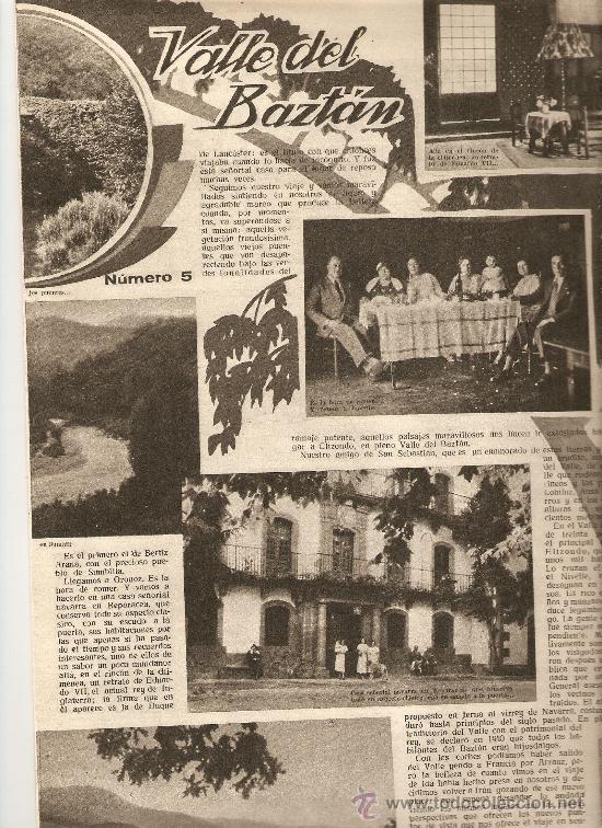 Collezionismo di Riviste e Giornali: A&Ntilde;O 1933 MARIPOSAS VALLE DEL BAZTAN NAVARRA ESCUELA ENFERMERIA PERLAS ARTIFICIALES HALL TIROL