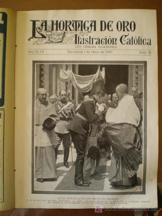 Coleccionismo de revistas y peri&oacute;dicos: LA HORMIGA DE ORO N&ordm; 18 (01/05/30) SEVILLA RABIDA HUELVA TARRASA CARMELITAS COLOMBIA BARCELONA