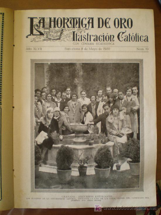 Coleccionismo de revistas y peri&oacute;dicos: LA HORMIGA DE ORO N&ordm; 19 (08/05/30) GRANADA VITORIA ZARAGOZA GERONA MALAGA ALMERIA CORU&Ntilde;A VIELLA
