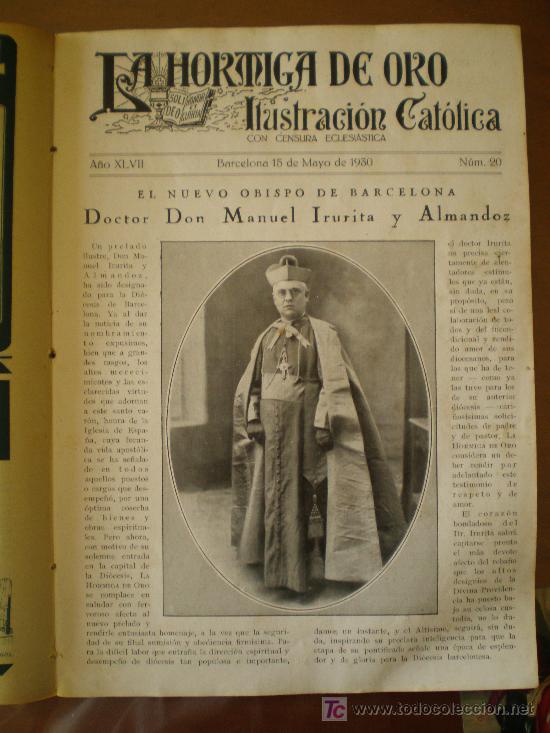 Coleccionismo de revistas y peri&oacute;dicos: LA HORMIGA DE ORO N&ordm; 20 (15/05/30) SEVILLA VALENCIA VIRGILIO MADRID SURIA ANIMAS MALLORCA BURJASOT