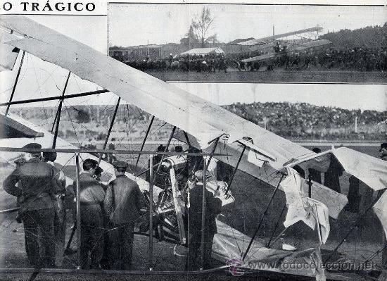 Coleccionismo de revistas y peri&oacute;dicos: AVIACION 1911 MADRID ACCIDENTE 2 HOJAS REVISTA
