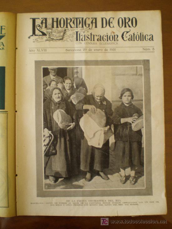 Coleccionismo de revistas y peri&oacute;dicos: LA HORMIGA DE ORO n&ordm; 5 (29/01/31) MADRID BARCELONA LLUSSA REY OSERA ORENSE SEVILLA SAN SEBASTIAN