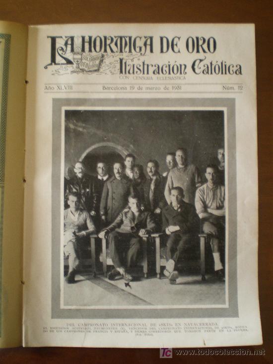 Coleccionismo de revistas y peri&oacute;dicos: LA HORMIGA DE ORO N&ordm; 12 (19/03/31) NAVACERRADA CUENCA JACA FALLAS VALENCIA BARCELONA MADRID