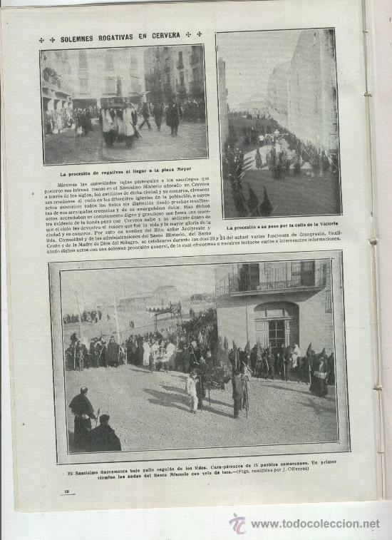 Collezionismo di Riviste e Giornali: REVISTA 1915 CERVERA OBISPO DE SOLSONA EN SARRIA SEU D' URGELL SANT ANTONI MUERTE MOLINER ALSASUA
