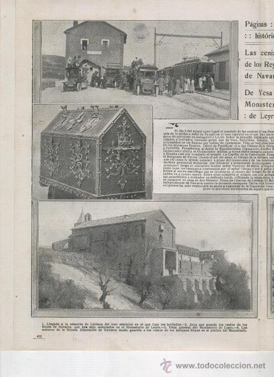 Colecionismo de Revistas e Jornais: REVISTA 1915 OBISPO MAS EN GERONA REYES DE NAVARRA YESA A LEYRE VILLANUEVA DE CASTELLON DENIA TREN