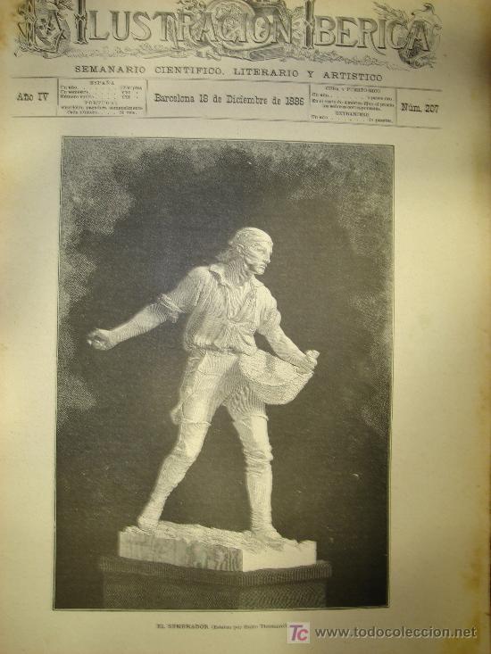 Coleccionismo de Revistas y Peri&oacute;dicos: LA REVISTA ILUSTRACION IBERICA. N&ordm; 207. BARCELONA 18 DE DICIEMBRE DE 1886. A&Ntilde;O IV