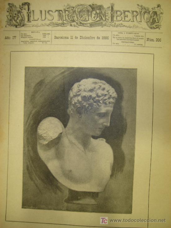 Coleccionismo de Revistas y Peri&oacute;dicos: LA REVISTA ILUSTRACION IBERICA. N&ordm; 206. BARCELONA 11 DE DICIEMBRE DE 1886. A&Ntilde;O IV