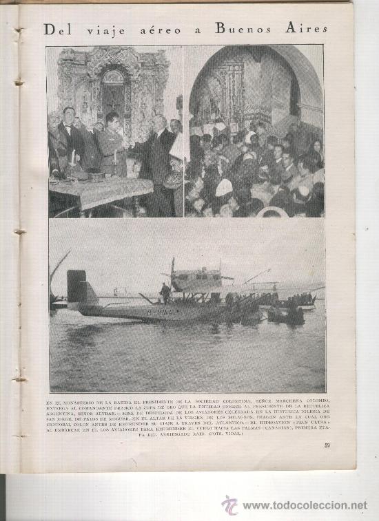 Colecionismo de Revistas e Jornais: 1926 AVIACION ESPA&Ntilde;OLA FRANCO CADIZ BUENOS AIRES SABADELL SANTO DOMINGO DE LA CALZADA LA RIOJA