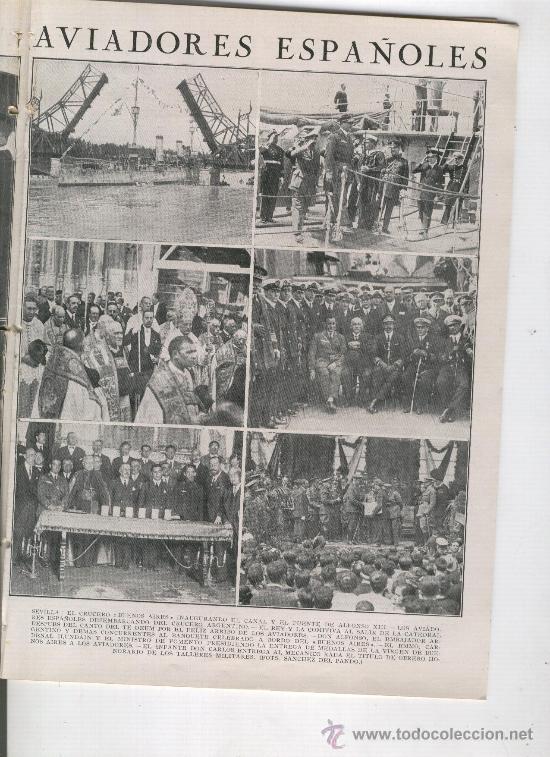Coleccionismo de revistas y peri&oacute;dicos: REVISTA. A&Ntilde;O 1926.15. AVIACION. MADRID BUENOS AIRES.MADRID MANILA. CUATRO VIENTOS.FOTOS DE BALAGUER.