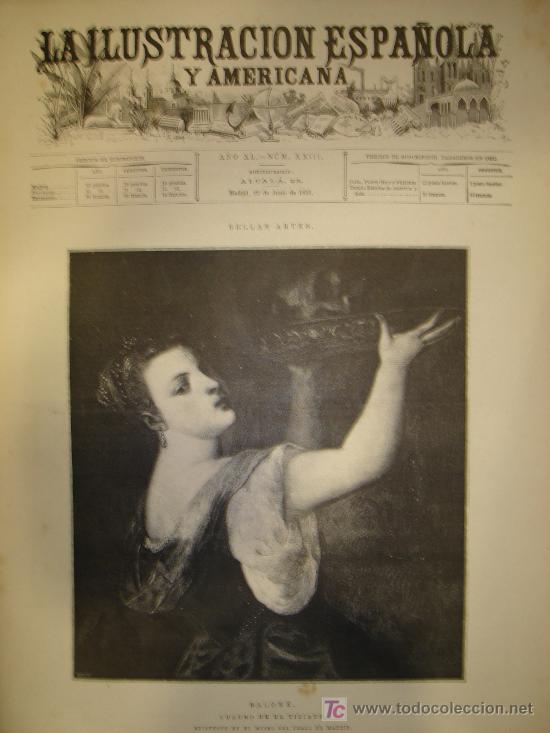 Colecionismo de Revistas e Jornais: LA ILUSTRACION ESPA&Ntilde;OLA Y AMERICANA. A&Ntilde;O XL. N&ordm; XXIII. MADRID 22 JUNIO DE 1896