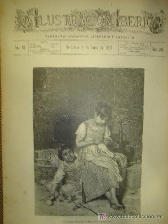 Coleccionismo de Revistas y Peri&oacute;dicos: SEMANARIO. LA ILUSTRACION IBERICA. A&Ntilde;O VII. N&ordm; 314 BARCELONA 5 ENERO DE 1889,C&ordf;,LITERATURA,ARTE,LEER