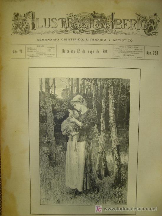 Coleccionismo de Revistas y Peri&oacute;dicos: SEMANARIO. LA ILUSTRACION IBERICA. A&Ntilde;O VI. N&ordm; 280 BARCELONA 12 MAYO DE 1888,C&ordf;,LITERATURA,ARTE,LEER