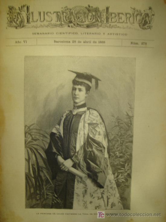 Coleccionismo de Revistas y Peri&oacute;dicos: SEMANARIO. LA ILUSTRACION IBERICA. A&Ntilde;O VI. N&ordm; 278 BARCELONA 28 ABRIL DE 1888,C&ordf;,LITERATURA,ARTE.LEER