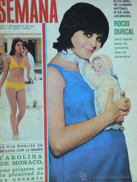 Coleccionismo de Revistas y Peri&oacute;dicos: SEMANA NUM 1595  CON ROCIO DURCAL