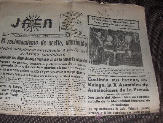 Collectionnisme de Revues et Journaux: JAEN, DIARIO DE FALANGE ESPA&Ntilde;OLA TRADICINALISTA Y DE LAS JONS. MARZO 1952.