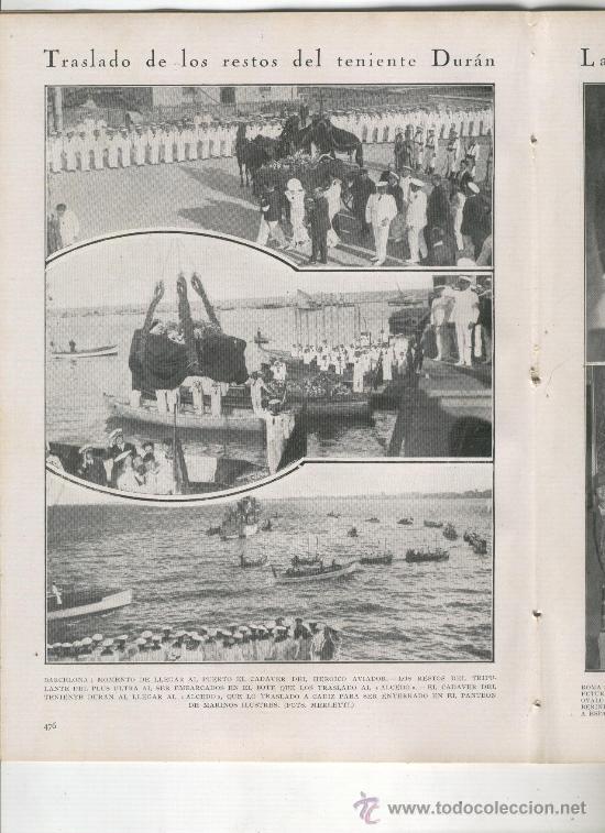 Coleccionismo de revistas y peri&oacute;dicos: 1926 MUERTE DEL TRIPULANTE DEL PLUS ULTRA ALCEDO CADIZ VUELO MADRID BUENOS AIRES AVIACION