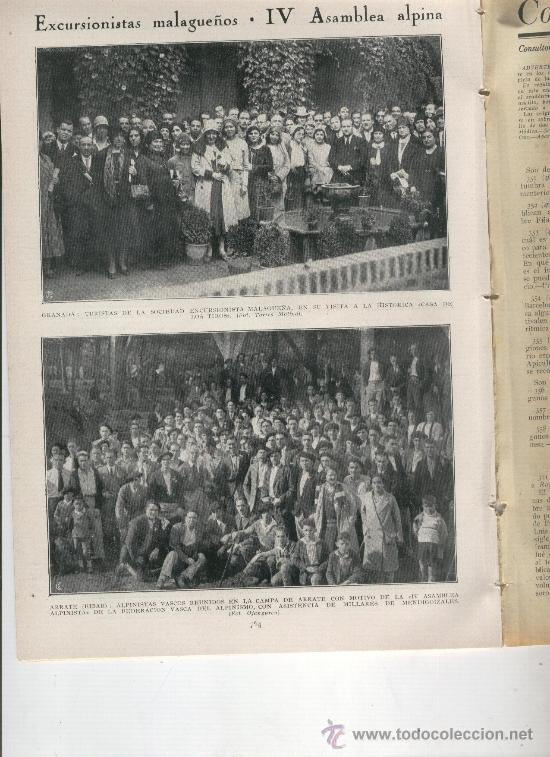 Collezionismo di Riviste e Giornali: 1930 ALPINISTAS ARRATE EIBAR RAS TAFARI GETAFE G 38 IBI PARTHENON DEPORTE FEMENINO BONET MUNTADAS