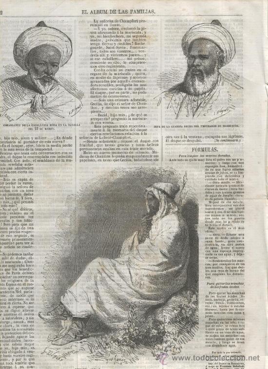 Collezionismo di Riviste e Giornali: PERIODICO ANTIGUO.A&Ntilde;O 1860. GUERRA DE AFRICA.MARRUECOS. GENERAL MULEY-ABBAS.