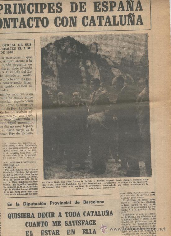 Collectionnisme de Revues et Journaux: PERIODICO. ACCION CATOLICA. FRANCO HA MUERTO.EL REY SUCESOR. EL REY EN MONTSERRAT TRANSICION