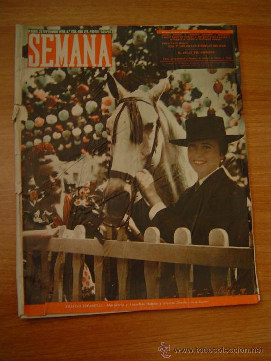 Coleccionismo de Revistas y Peri&oacute;dicos: REVISTA SEMANA N&ordm; 970 -23 DE SEPTIEMBRE DE 1958 .BELLEZAS ESPA&Ntilde;OLAS