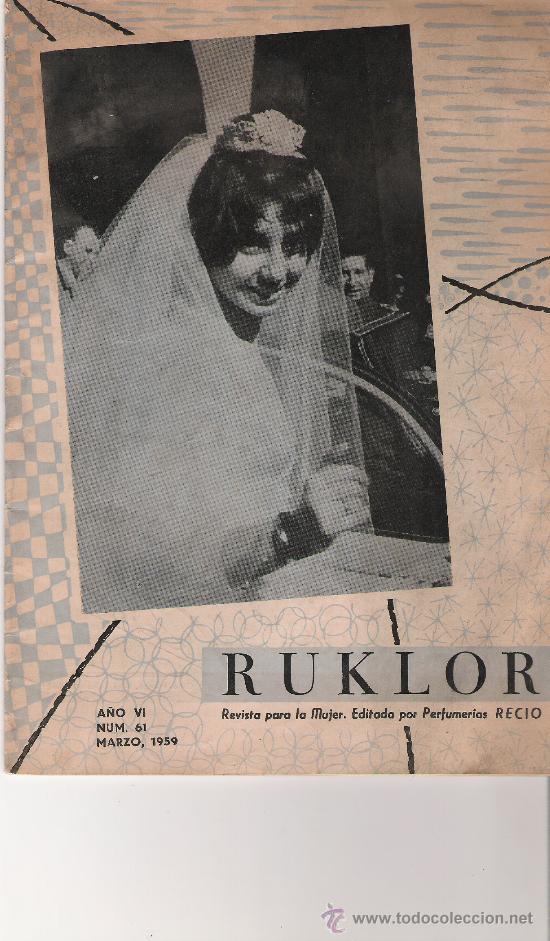 Collection Magazines and Newspapers: RUKLOR - REVISTA PARA LA MUJER EDITADA POR PERFUMERIAS RECIO EN MARZO DE 1959 -