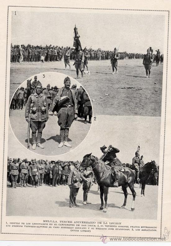 Coleccionismo de revistas y peri&oacute;dicos: MELILLA 1923 LEGION HOJA REVISTA